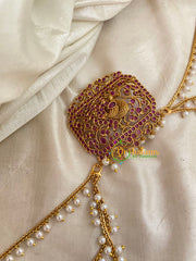 Peacock -Premium Jada Bun Billai with Maatil -Bridal Bun Jada Billai -Red-G9471