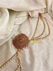 Peacock -Premium Jada Bun Billai with Maatil -Bridal Bun Jada Billai -Red-G9471