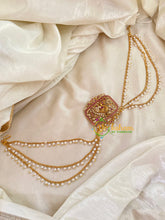 Peacock -Premium Jada Bun Billai with Maatil -Bridal Bun Jada Billai -Red White-G9472