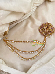 Peacock -Premium Jada Bun Billai with Maatil -Bridal Bun Jada Billai -Red White-G9472