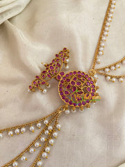 Traditional Jada Bun Billai with Maatil -Bridal Bun Jada Billai -Red-G9473