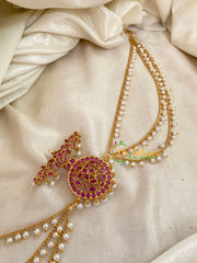 Traditional Jada Bun Billai with Maatil -Bridal Bun Jada Billai -Red-G9473