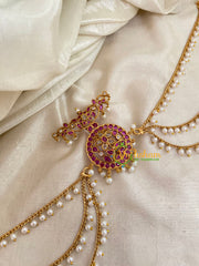 Premium Jada Bun Billai with Maatil -Bridal Bun Jada Billai -Red White -G9476