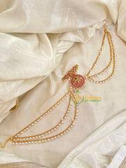 Premium Jada Bun Billai with Maatil -Bridal Bun Jada Billai-Red Green White -G9477