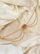 Chandh -Premium Jada Bun Billai with Maatil -Bridal Bun Jada Billai -Red Green-G9479