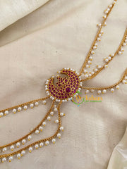 Chandh - Premium Jada Bun Billai with Maatil -Bridal Bun Jada Billai-Red-G9480