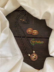 AD Stone Pendant Mangalsutra -Red Green-G7910