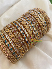 Silk Thread Gold Kundan Bridal Bangle-G4794