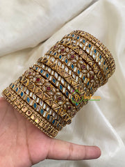 Silk Thread Gold Kundan Bridal Bangle-G4794