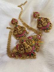 Red Green Kemp Lakshmi High Neck Choker -G5979