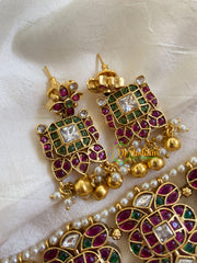 Premium AD Stone High Neck Choker -Gold -G5998