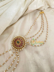 Premium Jada Bun Billai with Maatil -Bridal Bun Jada Billai -Red Green-G9492