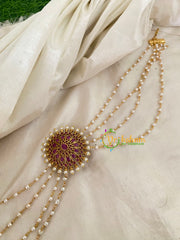 Floral - Premium Jada Bun Billai with Maatil -Bridal Bun Jada Billai -Red-G9495