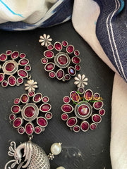 Red AD Stone Peacock Neckpiece-S313