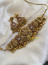 Premium Lakshmi High Neck Choker-Gold-G6003
