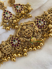 Premium Lakshmi High Neck Choker-Gold-G6003