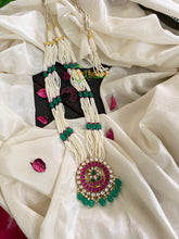 Precious Jadau Kundan Pendant Pearl Malai -J468