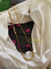 Traditional AD Stone White Ball Mugappu Chain 3-G3147