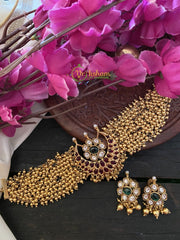 Antique Half Moon High Neck Choker-G2406