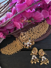 Antique Cluster Ghungroo Lakshmi High Neck Choker-G2405