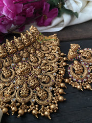 Exquisite Layered Royal Lakshmi High Neck Choker -Ghungroo-G2380