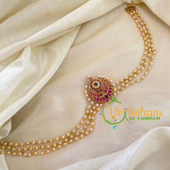 Chandh Jada Bun Billai with Maatil -Bridal Bun Jada Billai -Red White Green-G9501