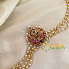 Chandh Jada Bun Billai with Maatil -Bridal Bun Jada Billai -Red White Green-G9501