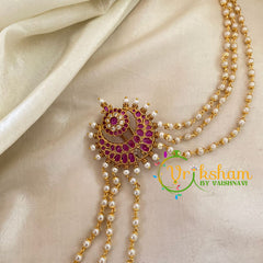 Chandh Jada Bun Billai with Maatil -Bridal Bun Jada Billai -Red White-G9466