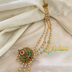 Chandh Jada Bun Billai with Maatil -Bridal Bun Jada Billai -Green Red-G9500