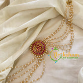 Round Jada Bun Billai with Maatil -Bridal Bun Jada Billai -Red White-G9504