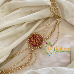 Round Jada Bun Billai with Maatil -Bridal Bun Jada Billai -Red-G9497