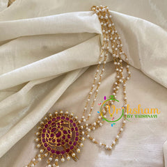 Round Jada Bun Billai with Maatil -Bridal Bun Jada Billai -Red-G9497