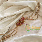 Dual Peacock Jada Bun Billai with Maatil -Bridal Bun Jada Billai -Red Green-G9507