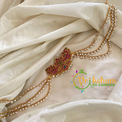 Dual Peacock Jada Bun Billai with Maatil -Bridal Bun Jada Billai -Red Green-G9507