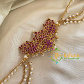 Dual Peacock Jada Bun Billai with Maatil -Bridal Bun Jada Billai -Red -G9508