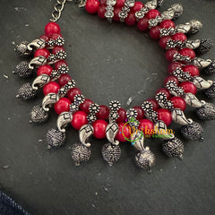 Oxidized Kolhapuri Choker Short Neckpiece-S670