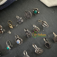 Oxidized german silver Nath – Nose Pins-S667