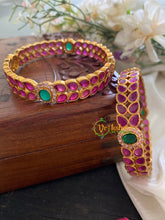 Premium AD Stone Bangle -Leaves-G9822
