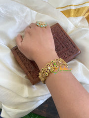 Openable AD Stone Bangle-Red Green-G5982