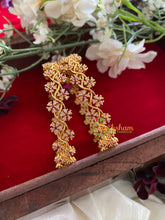 Premium AD Stone Floral Bangle- Double Sided-G3167