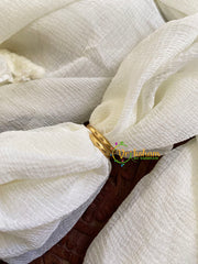 Precious Jadau Kundan Finger Ring-White Lotus- 3 Petals-J1502