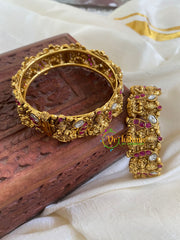 Antique Lakshmi Kada Bangle-Openable Bangles -G5985