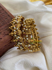 Lakshmi Temple Bangles-Screw Type-Red-G5986