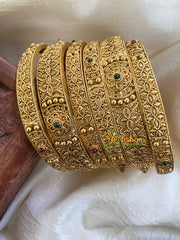 Gold Look Alike AD Stone Bangle-G5988