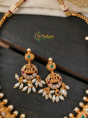 Premium Matt Lakshmi Guttapusalu Neckpiece-Rice Pearls-G2537