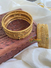 Gold Look Alike AD Stone Bangle-G5988