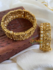 Lakshmi Openable Screw Type Bangles White -G5990