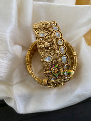 Lakshmi Openable Screw Type Bangles White -G5990