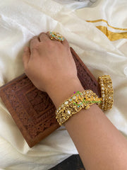 Lakshmi Openable Screw Type Bangles White -G5990