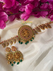 Reversible Pendant High Neck Choker-Temple Choker -G2544